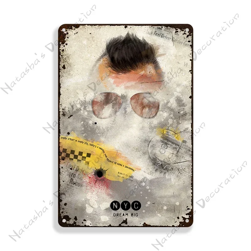 Таксист классический фильм металлическая пластина Ретро металлический жестяной