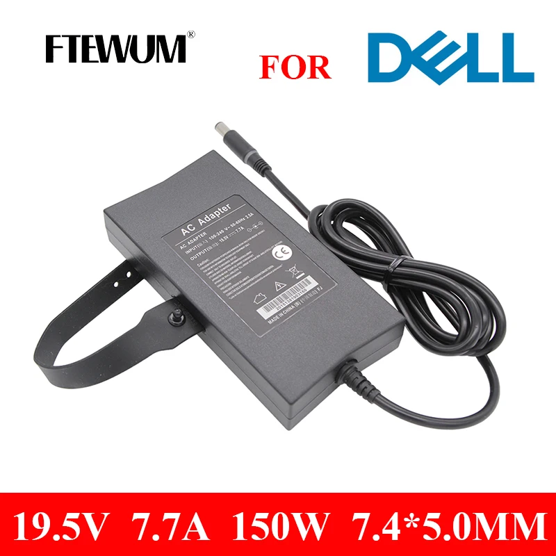 19.5V 7.7A 150W 7.4*5.0mm AC Charger Laptop Adapter for Dell Alienware E5510 E6420 M11X M14X M15X ADP-150DB Notbook Power Supply