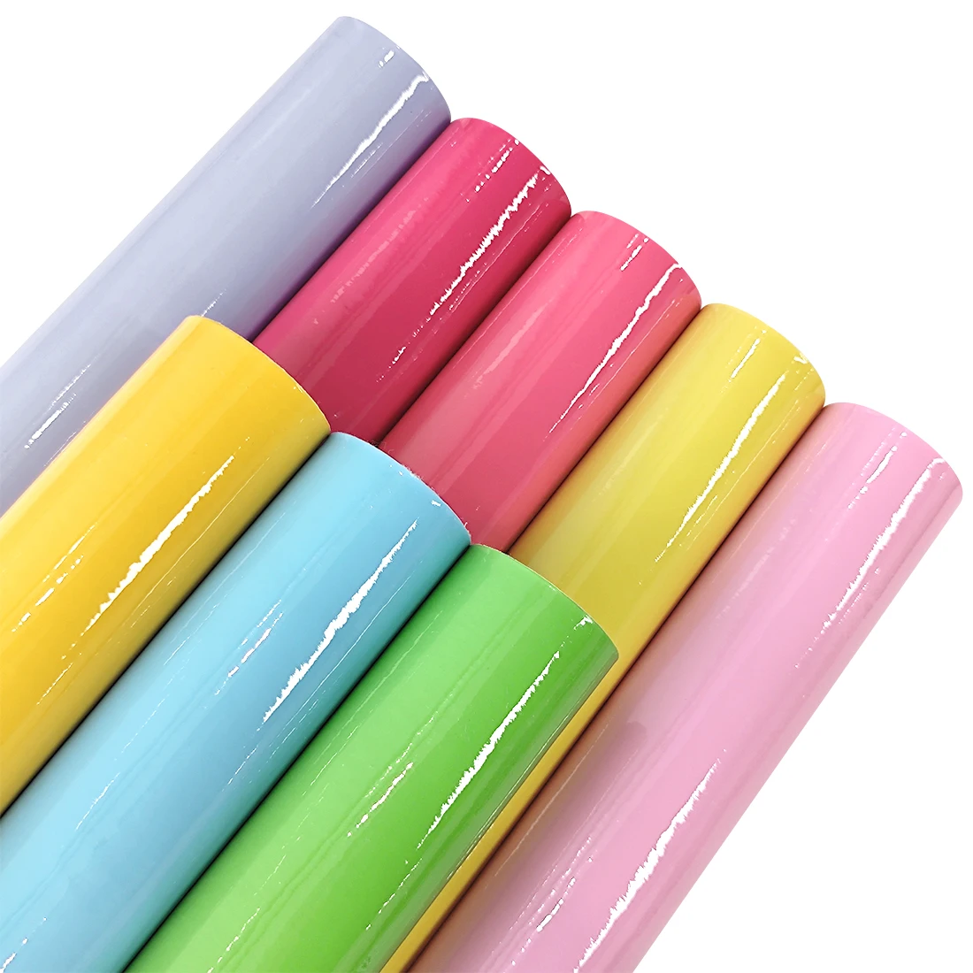 

30*135CM Solid Jelly Color Mirror Artificial Leather Fabric for Making Bag Earrings Shoes Bow Craft DIY Material PU Leatherette