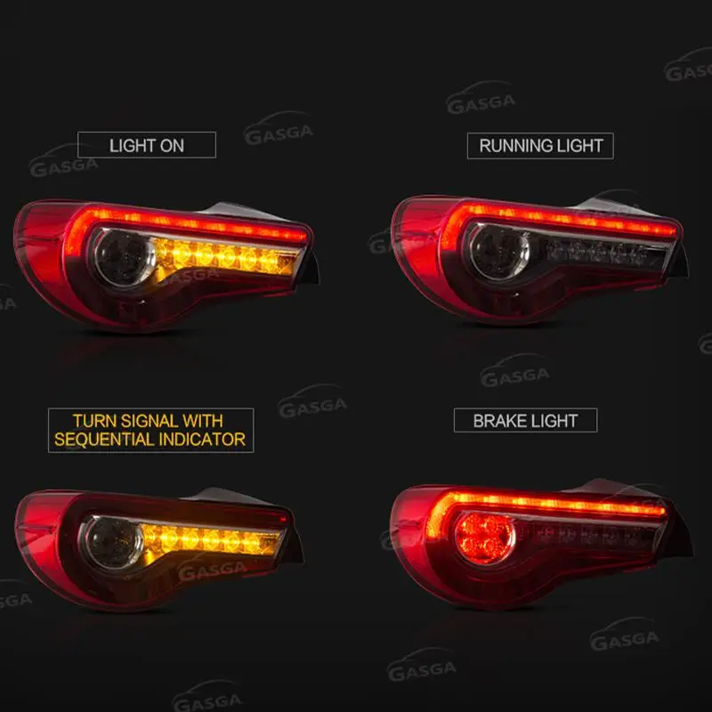 Фото Задние фонари в сборе для Toyota 86 GT Subaru BRZ/Scion FR-S 2012-2020 DRL последовательный указатель поворота задний фонарь автоаксессуары №5