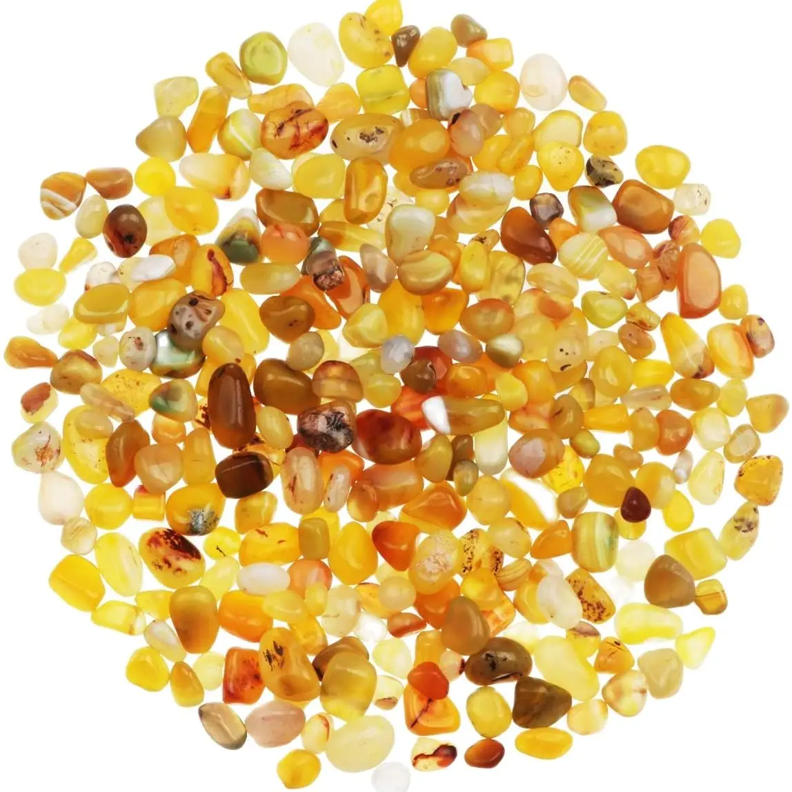 

Yellow Agate Stone Tumbled Stone Gemstone Natural Crystal Quartz for Home Decoration Vase Filler Swimming Pool Bottom Decoration