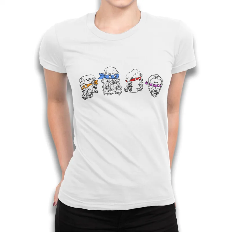 Футболка Великие Ниндзя (Мультфильм Искусство Леонардо Да Винчи Микеланджело