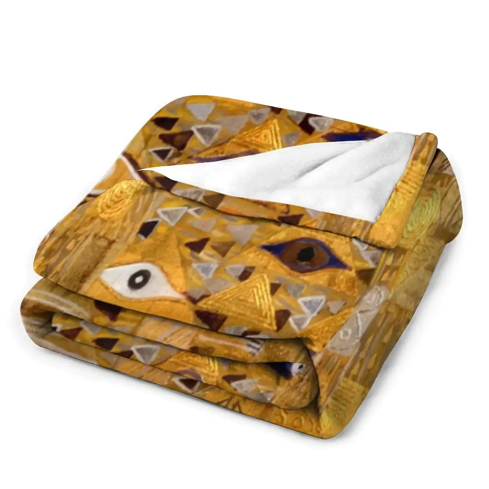 Adele Bloch-Bauer I - Detail by Gustav Klimt Gold Плед Туристическое одеяло с мангой Дорожные одеяла