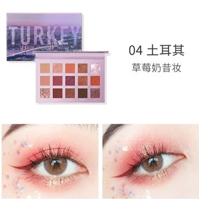 

Travel Eye Shadow Plate Color Makeup 15 Colors Ins Super Fire Sequin Glitter Powder Pearl Waterproof Student Eye Shadow