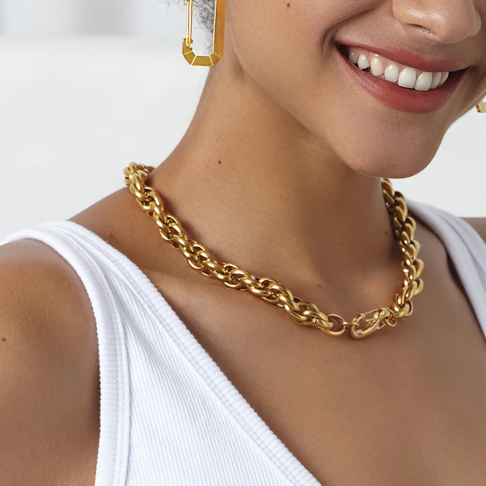 Ожерелье-цепочка из нержавеющей стали 18 К P203123