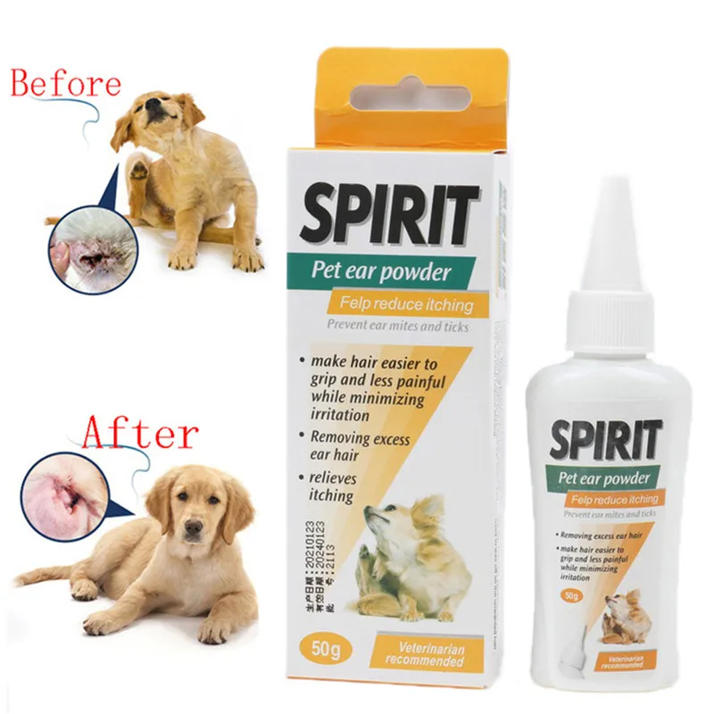 Pet Ear Cleaner Pet Ear Excess Hair Removing Powder Healthy Care Anti-mite Anti-ticks Cleaning Supplies Dog Product Pet Ear Care images - 6