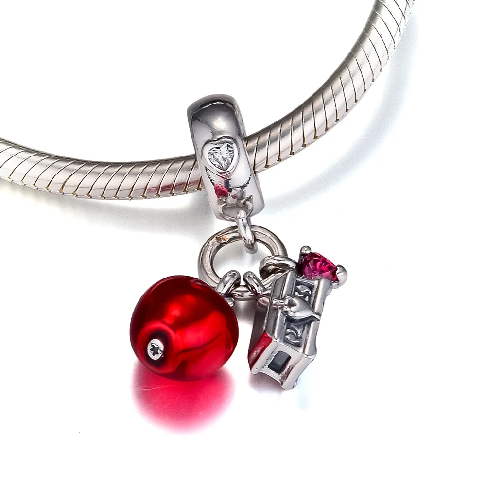 

Original Charms Princess Apple & Heart Bastet Jewelry For Women Mother Kids Beads Silver 925 Jewelry Bracelets DIY Crystals