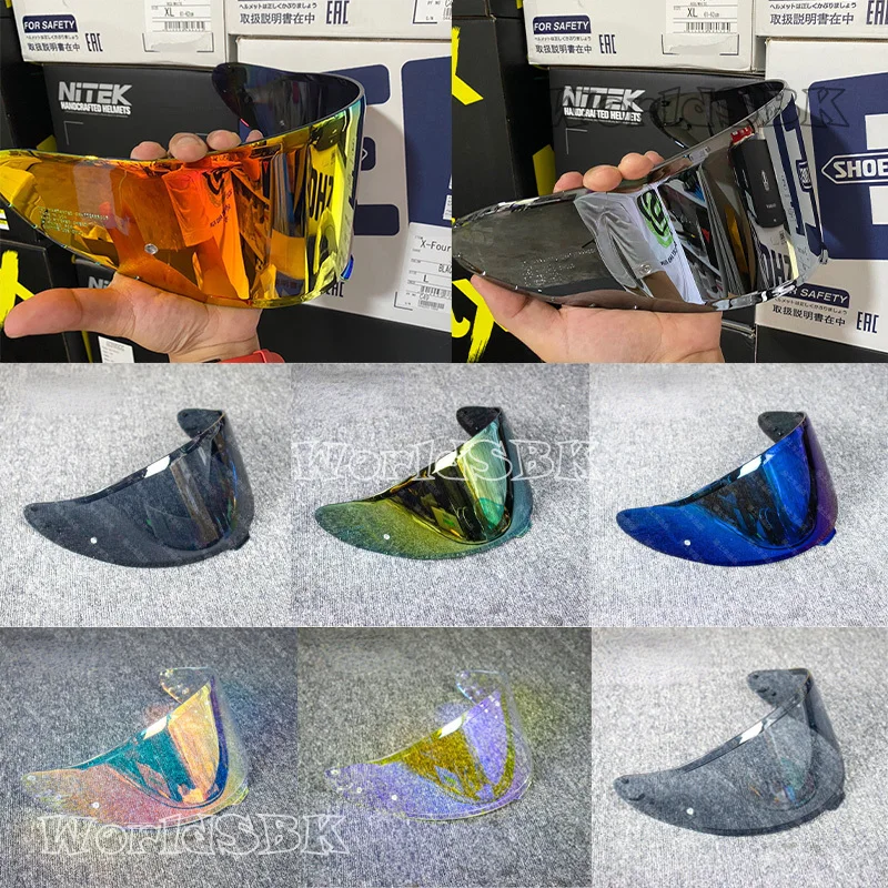 

Shoei Z8 NXR2 RF-1400 Helmet Visor CWR-F2 Face Shield Dark Smoke Mirror Revo Red Revo Blue