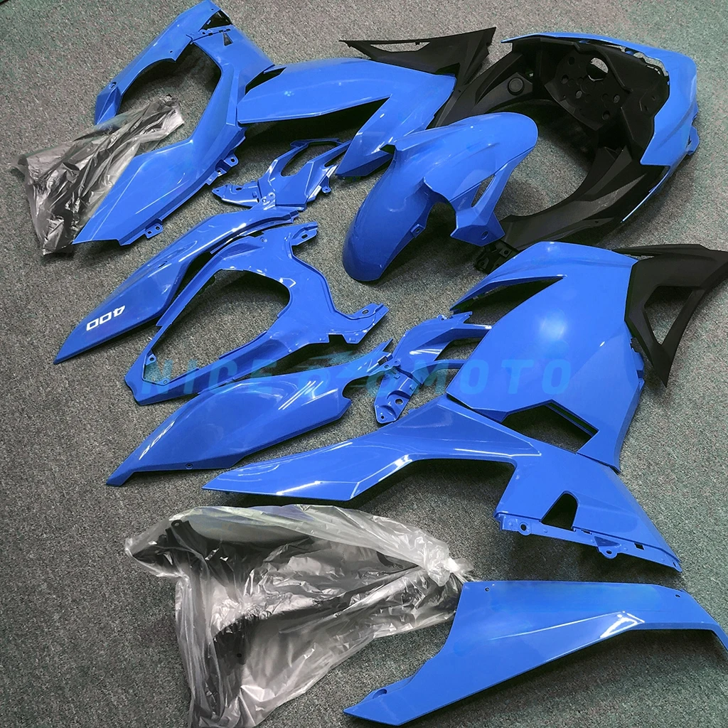 Синие комплекты обтекателей для мотоцикла подходят Kawasaki Ninja400 EX400 2018 2019 2020 2021 2022 2023