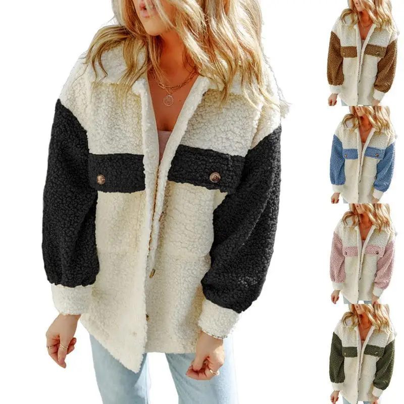 

Женское свободное меховое пальто с длинным рукавом и двумя карманами, новинка сезона осень-зима 2023