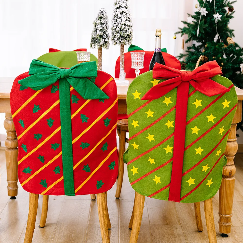 

Christmas Stretch Chair Cover Banquet Party Seat Cover Slipcover Hotel Home Decor Dining Chair Cover Removable Washable Stretch