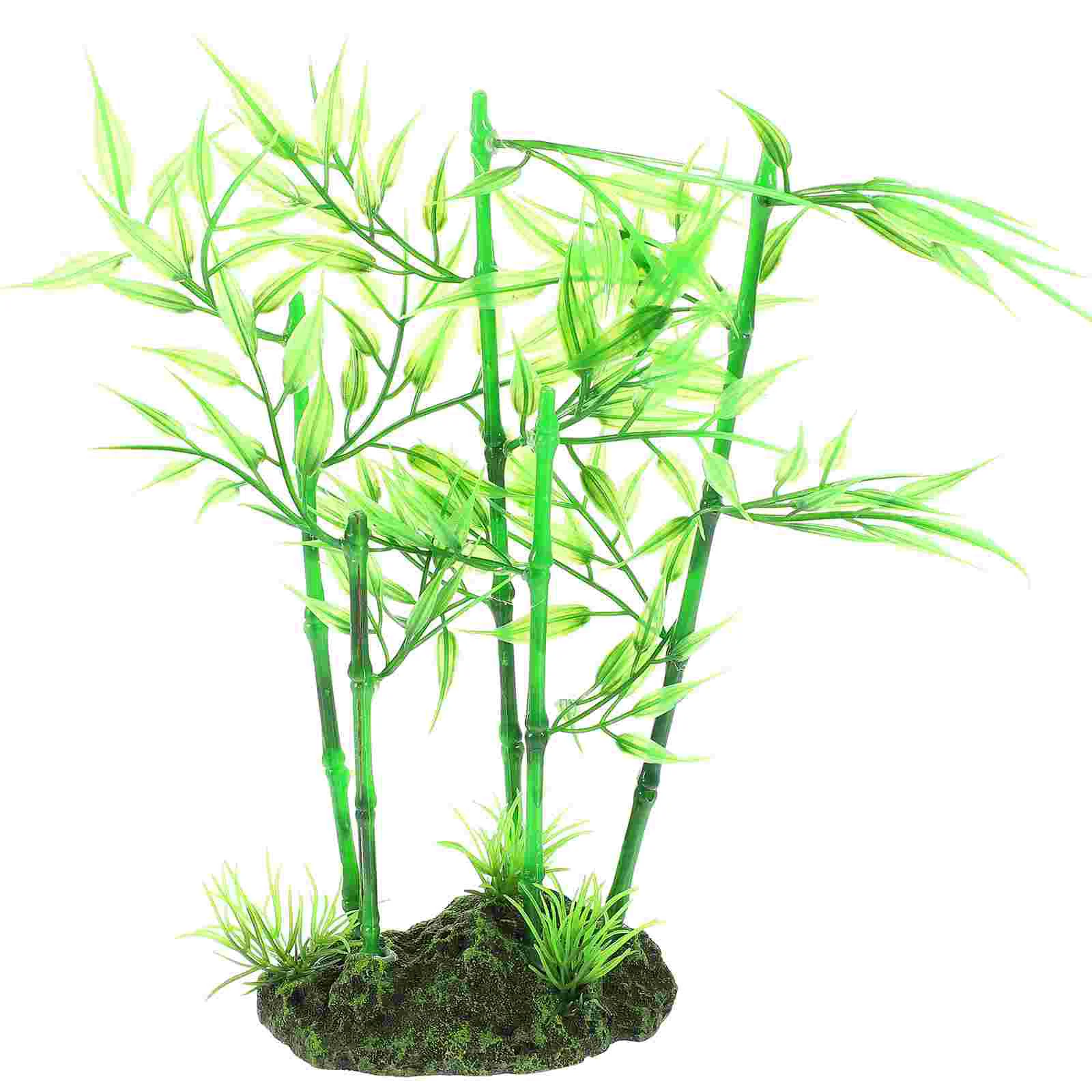 

Fish Tank Small Large Artificial For Plastic Plants Betta Fake Bamboo Decor