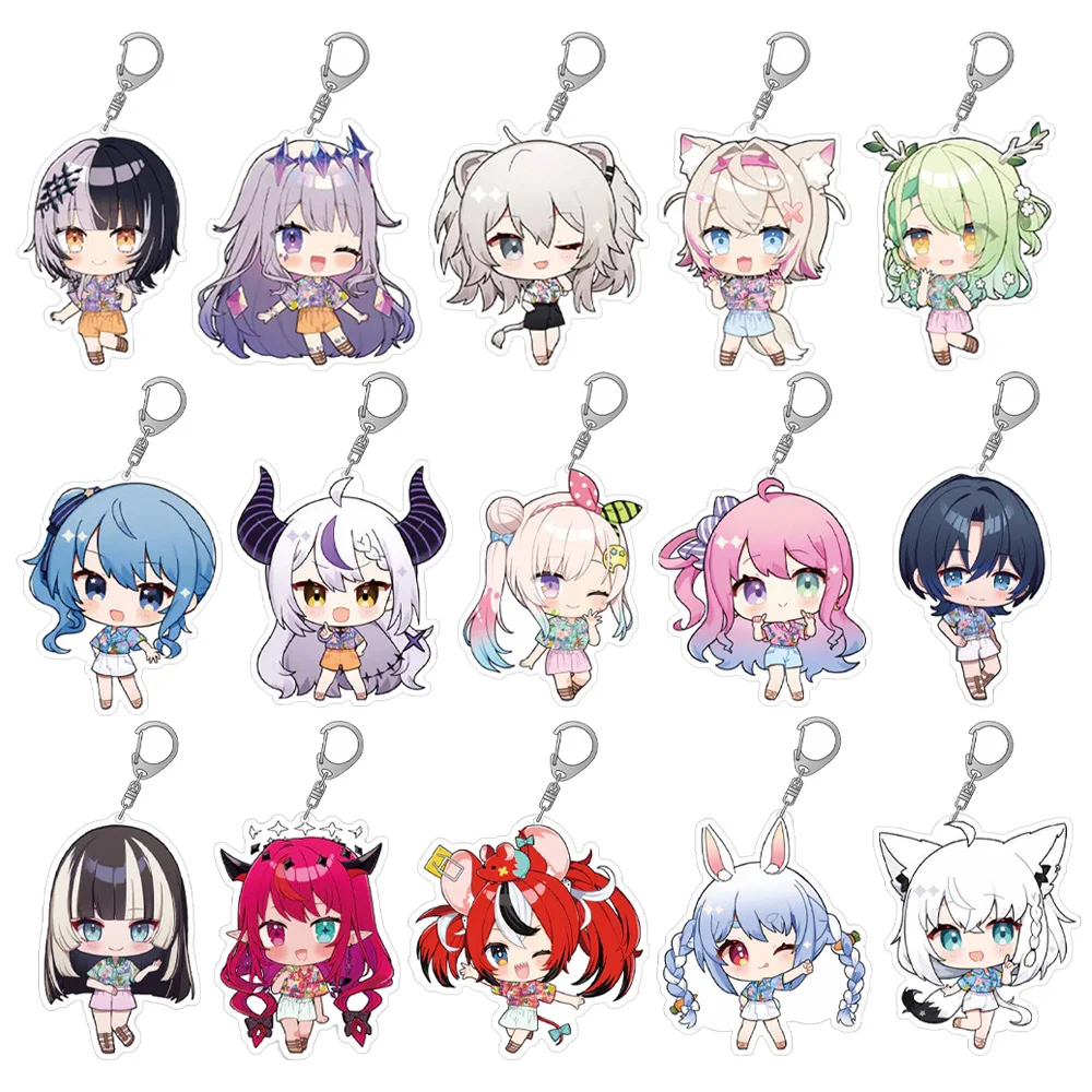 Фото VTuber Hololive Chibi милый Usada Pekora La+ Darknesss праздничный подарок официальный акриловый брелок для ключей сумка портативная игрушка в стиле аниме №1