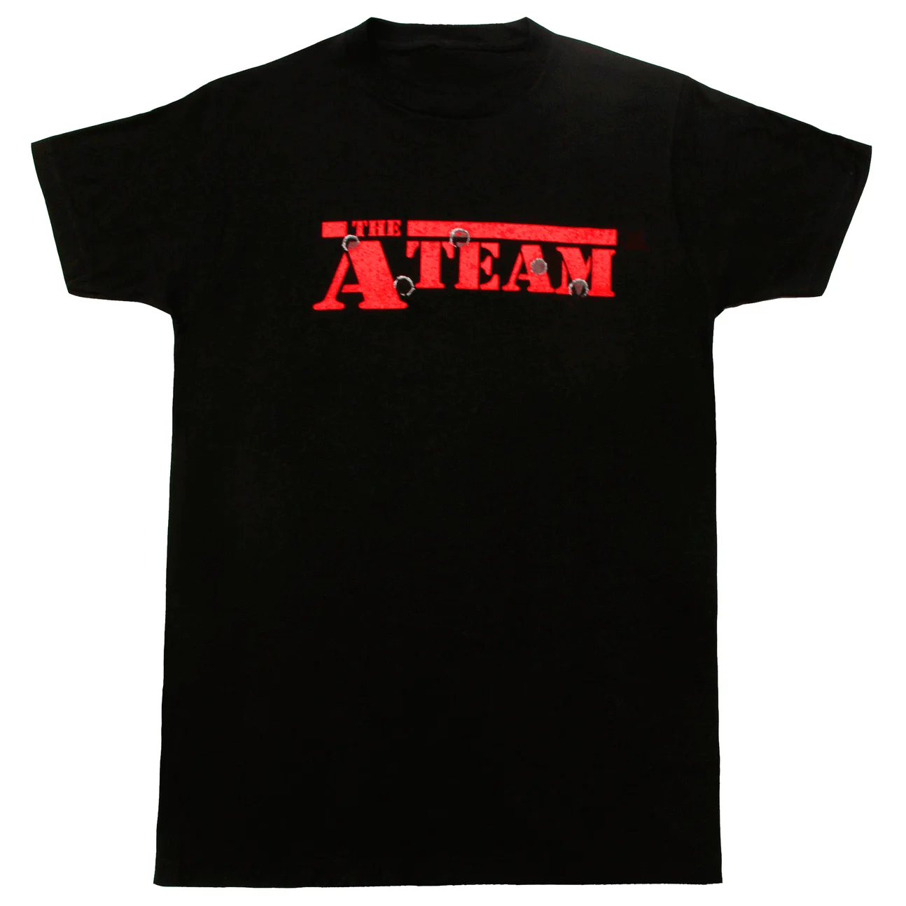 

Экшн-приключения ТВ шоу A-Team Bullet Hole T Shirt. Футболки с коротким рукавом из 100% хлопка в повседневном стиле свободного кроя