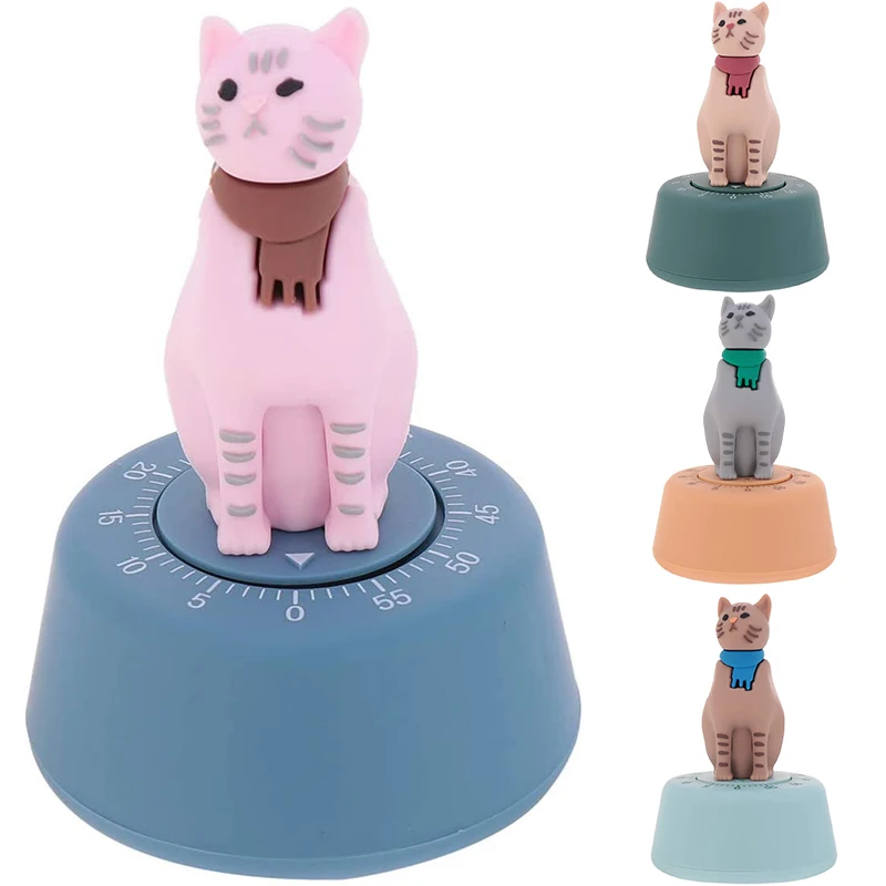

Bestcat Kitchen Timer Cooking Countdown Mins Mechanical Timer Alarm Reminder Cat Kitten Figurine Ornament