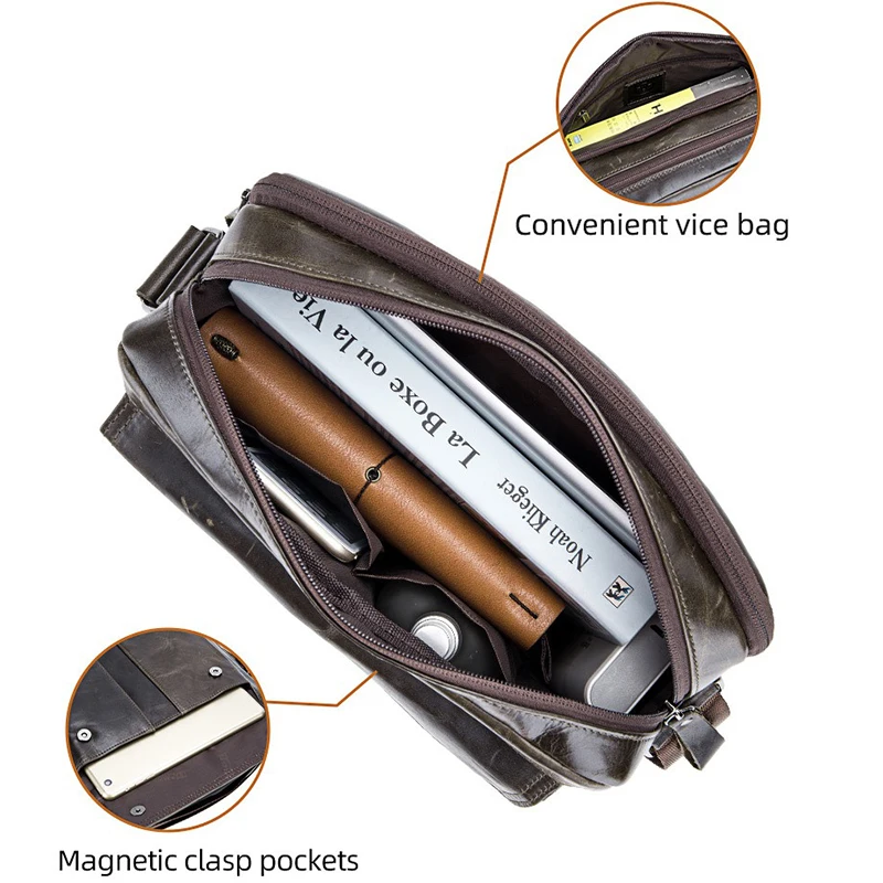 Мужская сумка кросс-боди из натуральной кожи