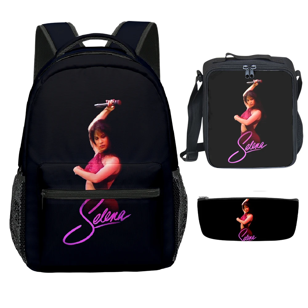 Модные молодежные Selena Quintanilla с 3D принтом 3 шт./компл. школьные сумки для ноутбука