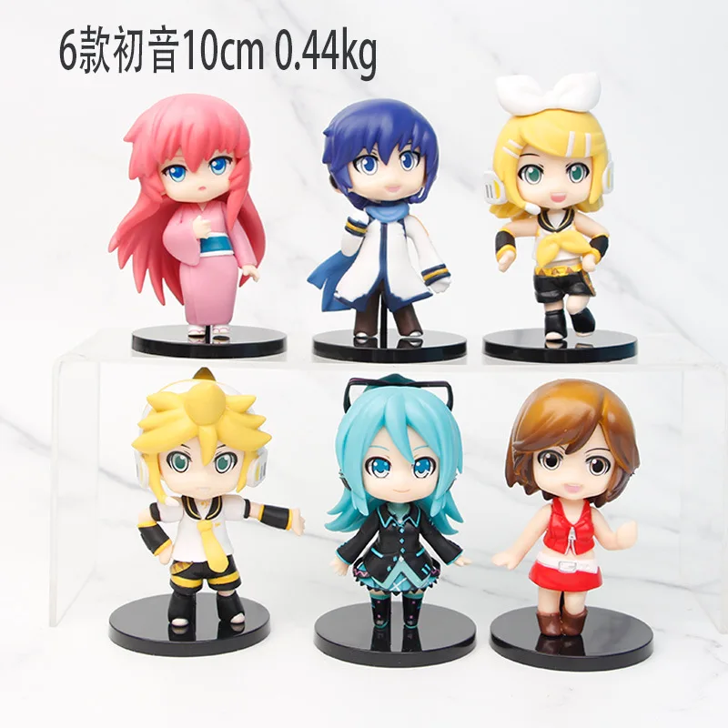 

Миниатюрные фигурки героев аниме Hatsune Miku, украшения Kawai, розовый, зеленый, Hatsune, украшение для дома, Настольная игрушка для взрослых, подарок на день рождения для детей