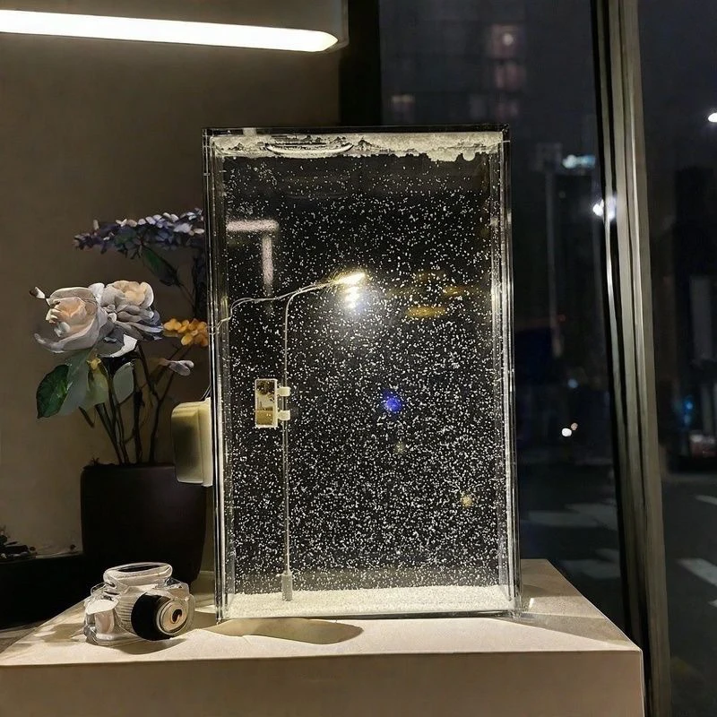 DIY снежная сцена ночник ручной работы Рождественский комплект освещения снежный