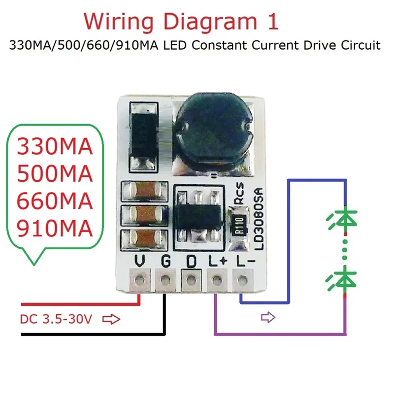 Фото Y43A-LD3080SA 20 Вт DC 3,5-30 В понижающий светодиодный модуль драйвера DC-DC понижающий модуль постоянного тока 10 шт. для фонарика 660MA №3