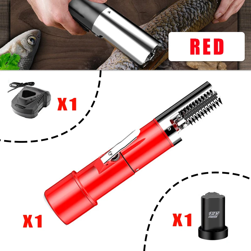 

Charging Portable Electric Fish Scaler Remover Cleaner Fishing Scalers Clean Battery Descaler Scraper Seafood Knif kitchen Tools