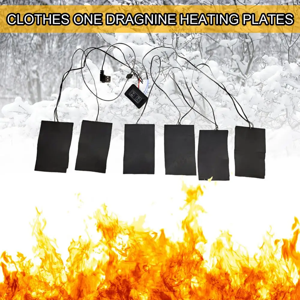 

Winter Clothes Heating Pad Vest And Down Jacket Heating Film USB Heater Pad Electric Heating Sheet Heating Warmer Pad For Vest