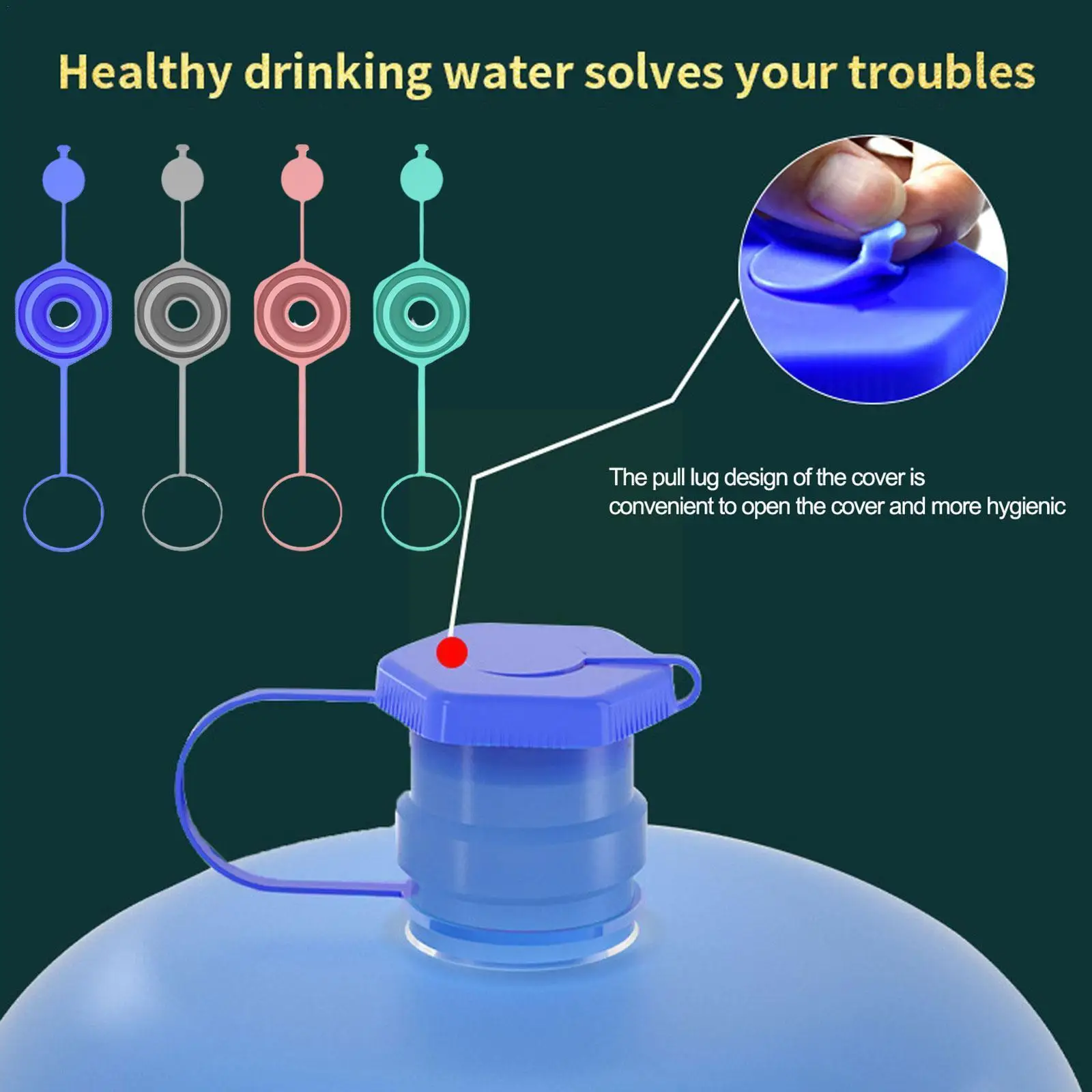 

Silicone Safety Camp Water Bottle Plug Replacement Lid Water Bottles Reusable Water Bottle Cover For Diameter 5-6cm Water J R9l5