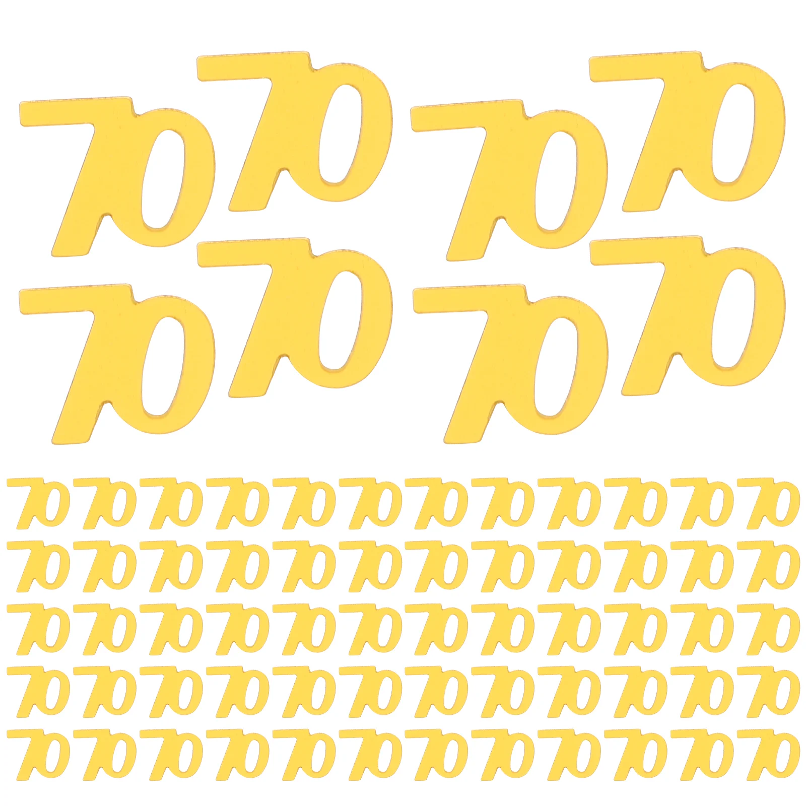 

1200 Pcs 70th Birthday Party Decoration Letter A Ornament 70 Number Confetti Nail Sequins Dining Table 70 Table Confetti