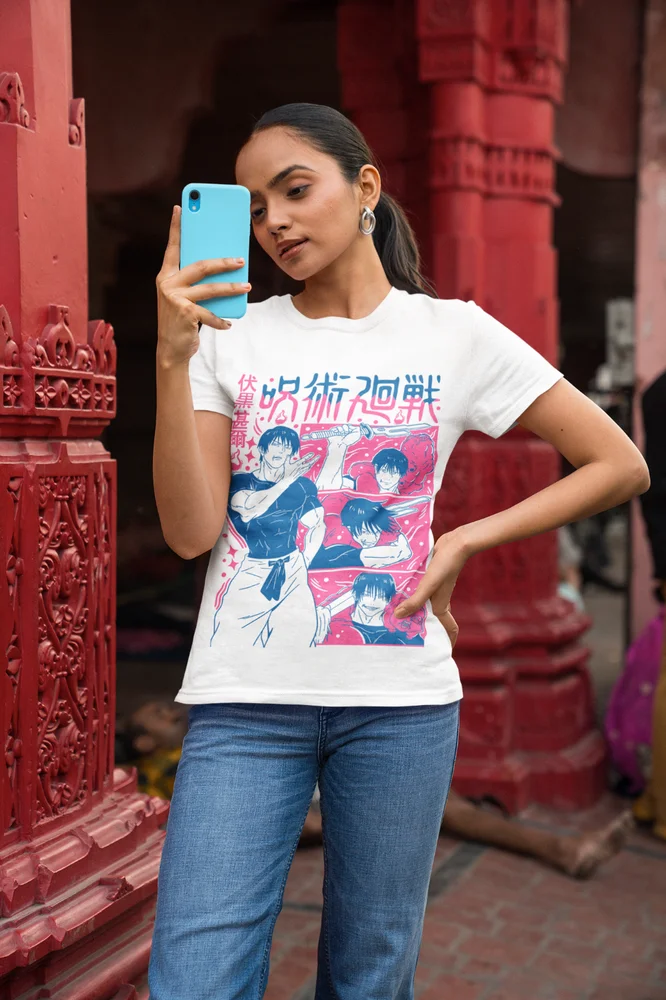 Футболка Fushiguro Toji аниме ужасы с коротким рукавом все размеры