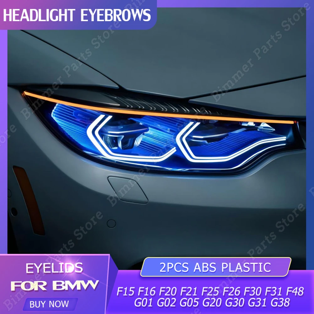 

2pcs ABS Headlight Eyebrows Eyelid for BMW F15 F16 F20 F21 F25 F26 F30 F31 F48 F90 X1 X3 X4 X5 X6 G01 G02 G05 G20 G30 G31 G38 M5