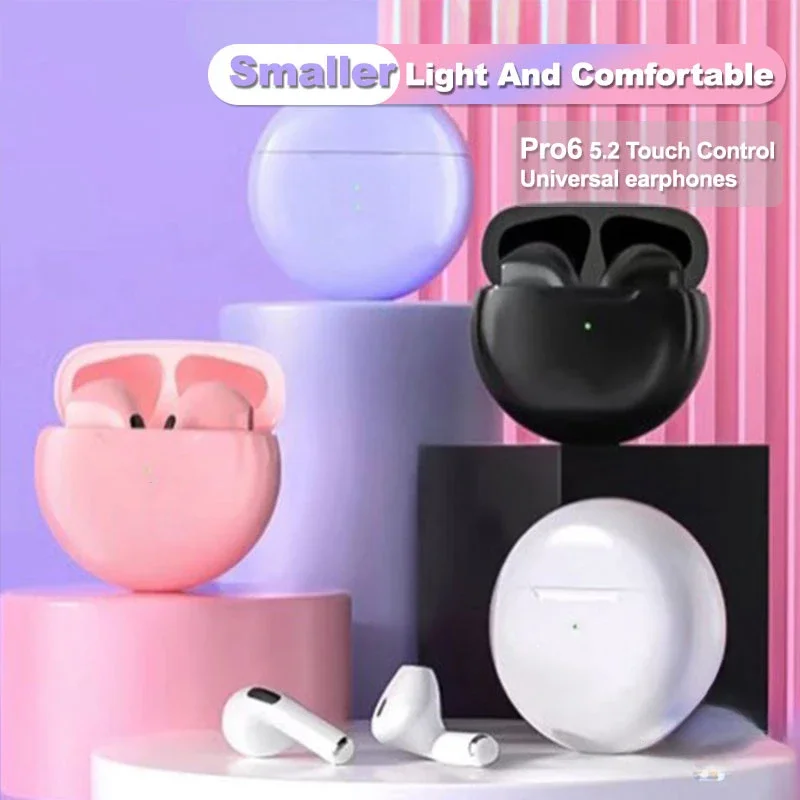 Беспроводные наушники Pro 6 TWS с микрофоном