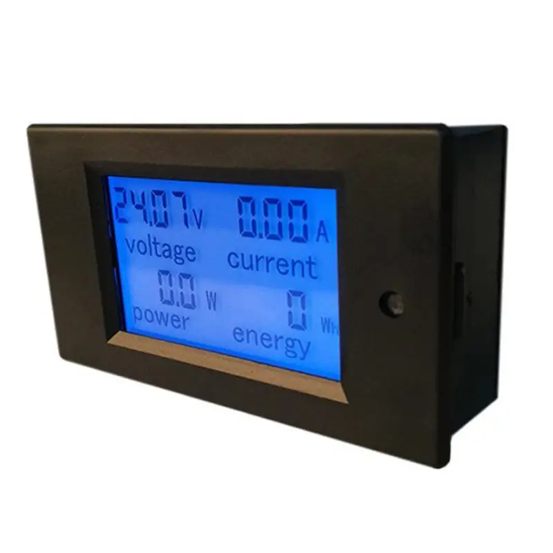 

Цифровой панельный Вольтметр постоянного тока Амперметр 6,5-100 в а 4 в 1 ЖК-дисплей мощность ток измерительный прибор фотометр без шунта