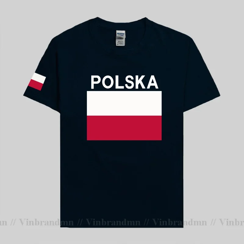 Польша Мужская футболка Польские трикотажные изделия Хип-хоп Нация Команда
