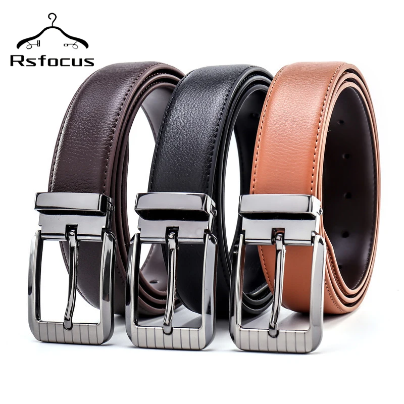 

Rsfocus 2022 New Arrival Man Retro Pin Buckle Belt High Quality Men Leather Belts For Jeans Designer Casual Strap Male R906