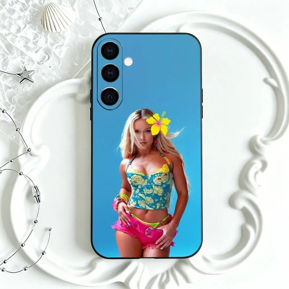 Фото Чехол для телефона Midnight Sun Zara Larsson для Samsung Galaxy A73, A72, A71, A70, A53, A52, A51, другие модели, мягкий черный чехол №4