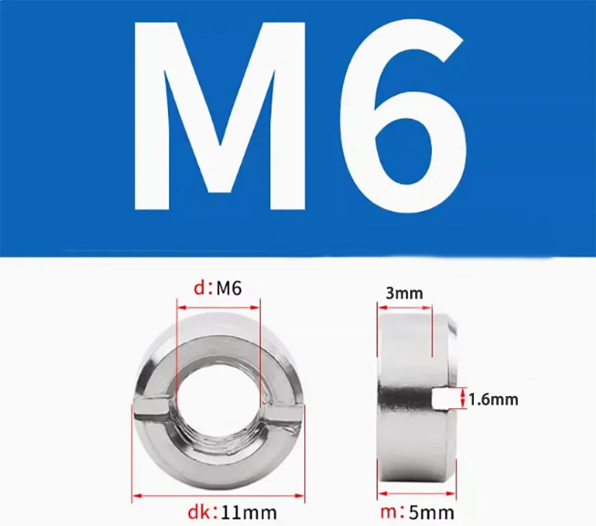 

Круглая гайка с прорезями из нержавеющей стали 304, M3m4m5m6m8m10m12