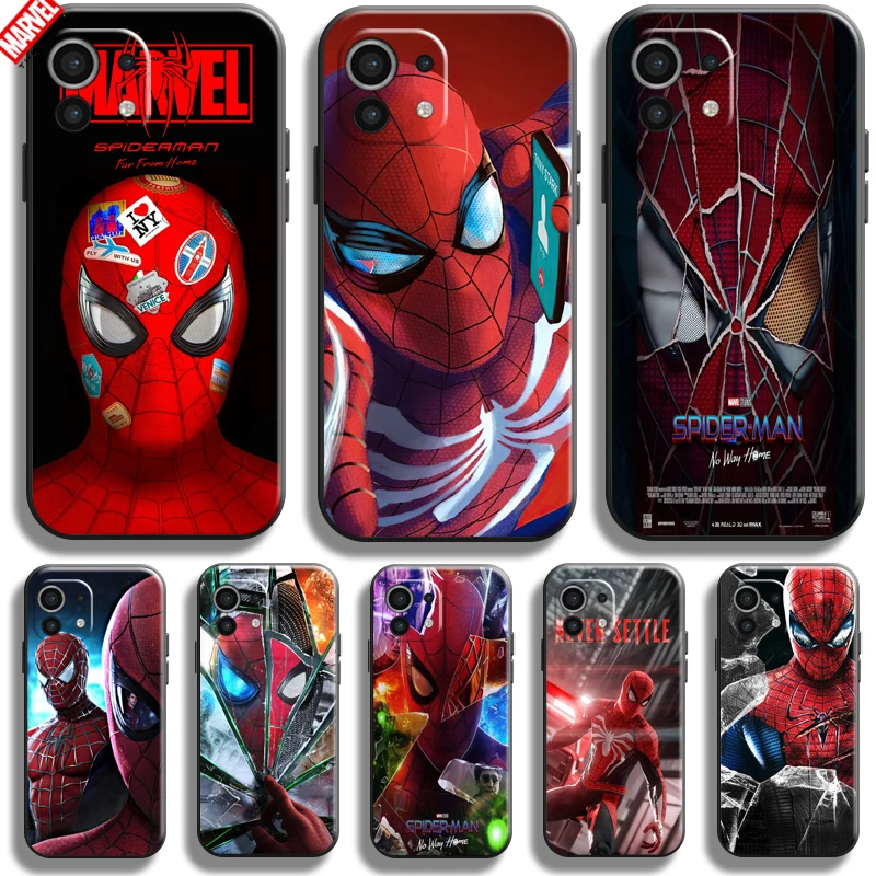 

Spiderman Marvel Avengers For Xiaomi Mi 11 Lite 11 Pro 11 Ultra Phone Case Soft Silicon Coque Cover Black Funda Comics