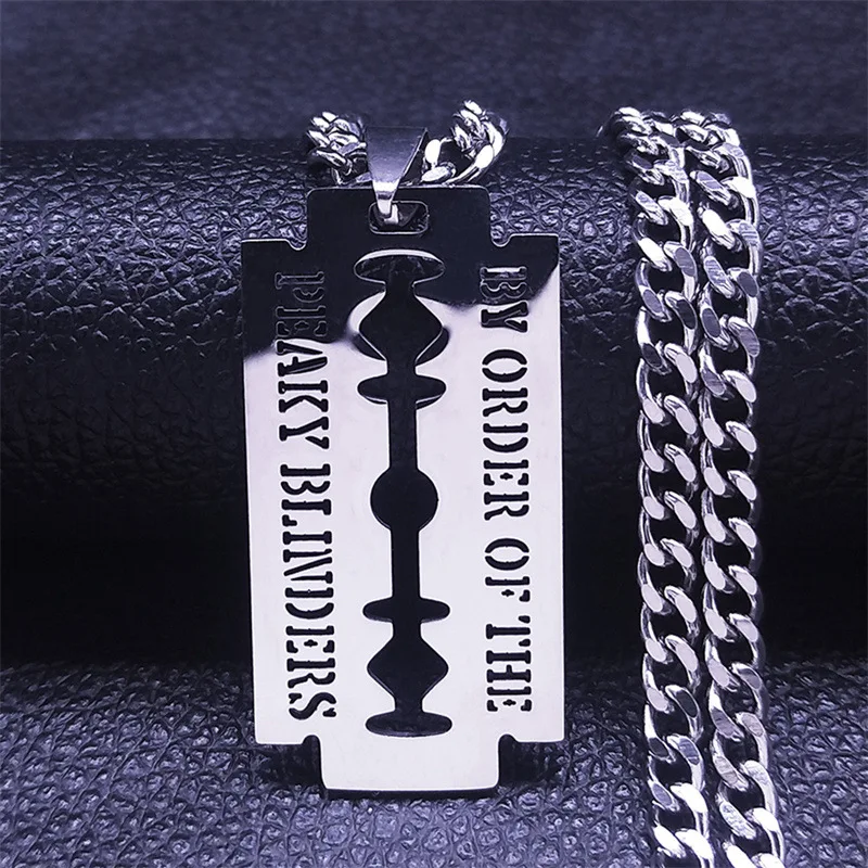 Ожерелье с подвеской в виде лезвия бритвы для женщин и мужчин винтажные