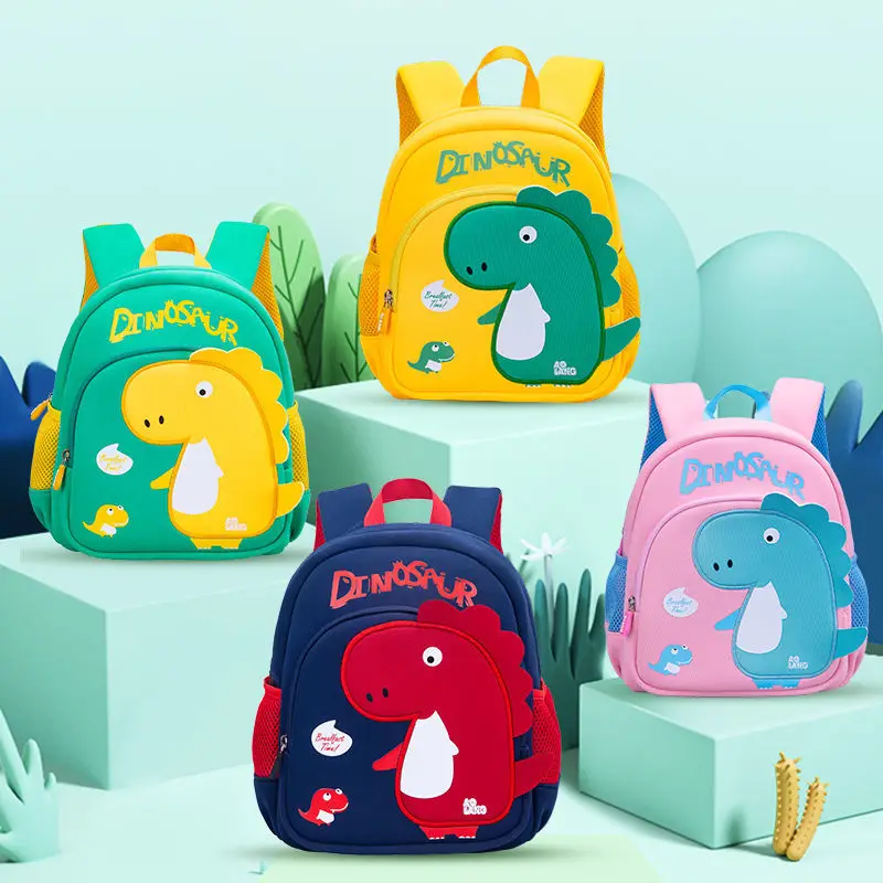Kindergarten Cute Cartoon Kids Dinosaur SchoolBags Trendy Waterproof Backpack Boy Outdoor Travel Backpack