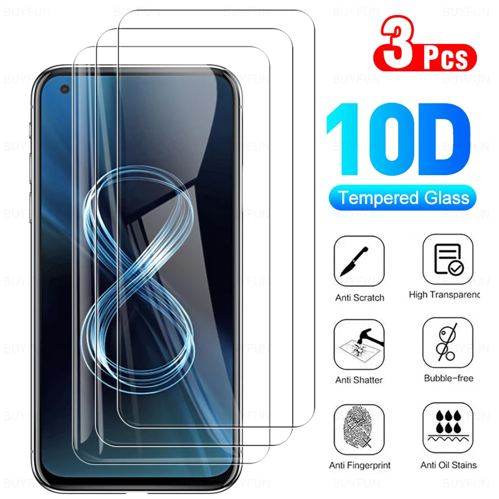 

3 шт. закаленная пленка для Asus Zenfone 8 Flip ROG Phone 5, Защитное стекло для телефона с полным покрытием, Защита экрана для Zenfone8