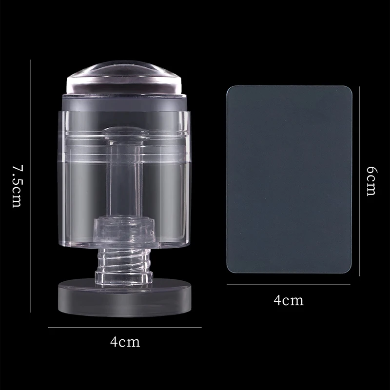 Силиконовый шаблон для штамповки ногтей с регулируемым размером и сменным