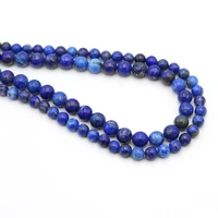 natural lapis lazulis bead round shape natural stone loose spacer beaded for making diy jewerly necklace bracelet accessories