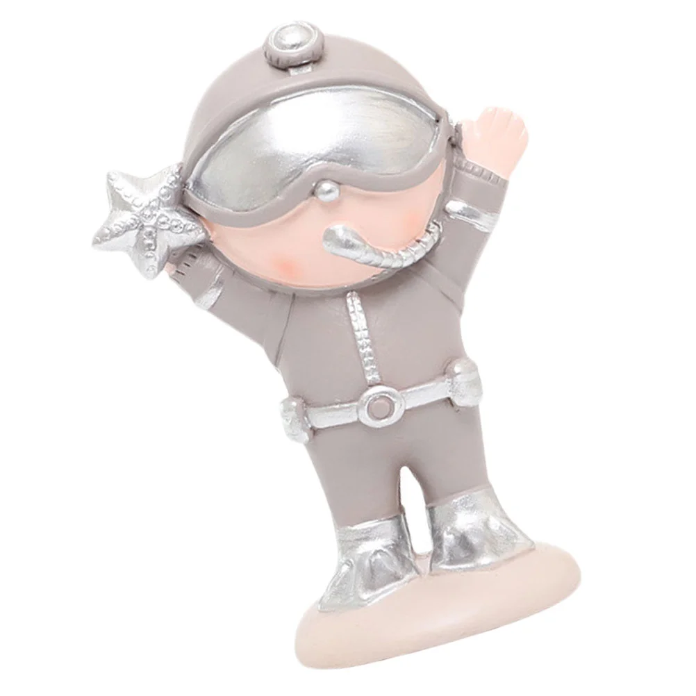 

1Pc Adorable Car Accessory Decoration Cartoon Diver Shaped Adornment Light Gray