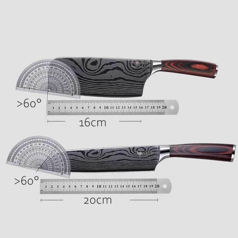 LFGB сертификат дамасский шаблон эргономичный кухонный инструмент из стали Mo-V