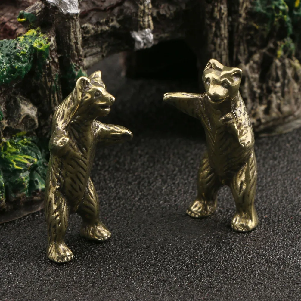 Новинка античный медный декоративный медведь чайный домашний офисный стол