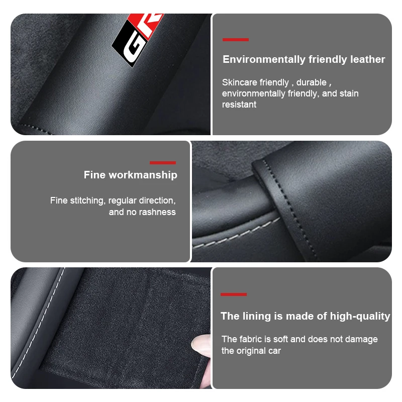 Фото Защитные накладки на ручки дверей и подлокотники с эмблемой Toyota для Yaris, Corolla, Prius, Auris, C-HR, Land Cruiser – аксессуары для интерьера автомобиля №3
