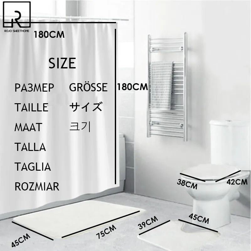 black couple print shower curtain sexy women bathroom curtains bathtub partition rugs toilet mat set lovers day home decoration free global shipping