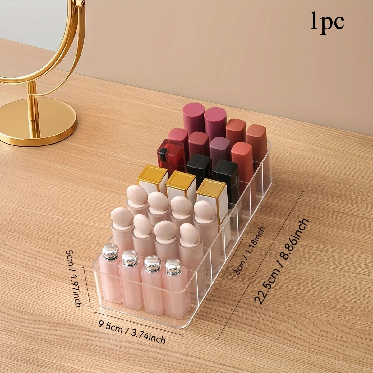 

Прозрачный органайзер для косметики из акрила