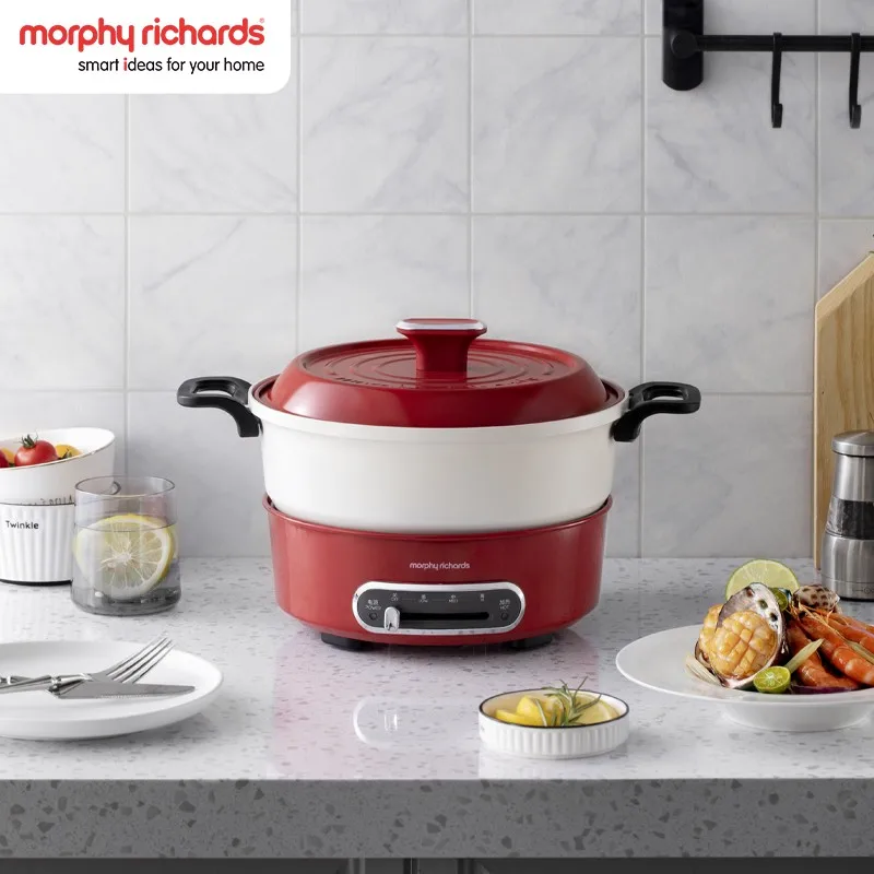 

Morphy Richards 3L Multi Cooker Detachable Electric Pan 2-4 People Household Non-stick Hot Pot 1400W Heating 3 Gears Adjustable