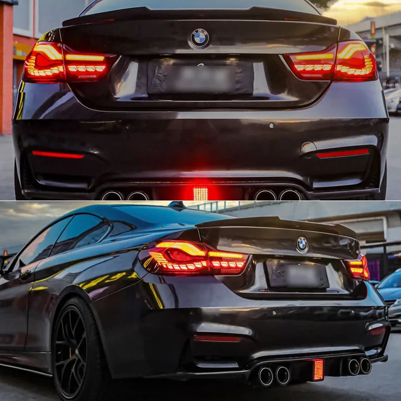 Фото Автомобильный светодиодный задний фонарь для BMW M4 F32 F33 F36 F82 F83 4 серии задний фонарь DRL + динамический указатель поворота + задний ход + светодиод тормоза №3